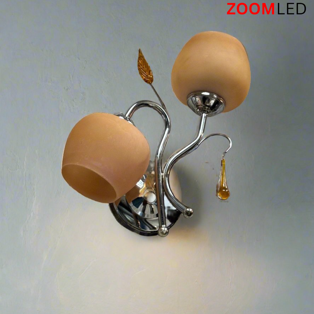 Warm Beige Modern Wall Light with Moving Crystal