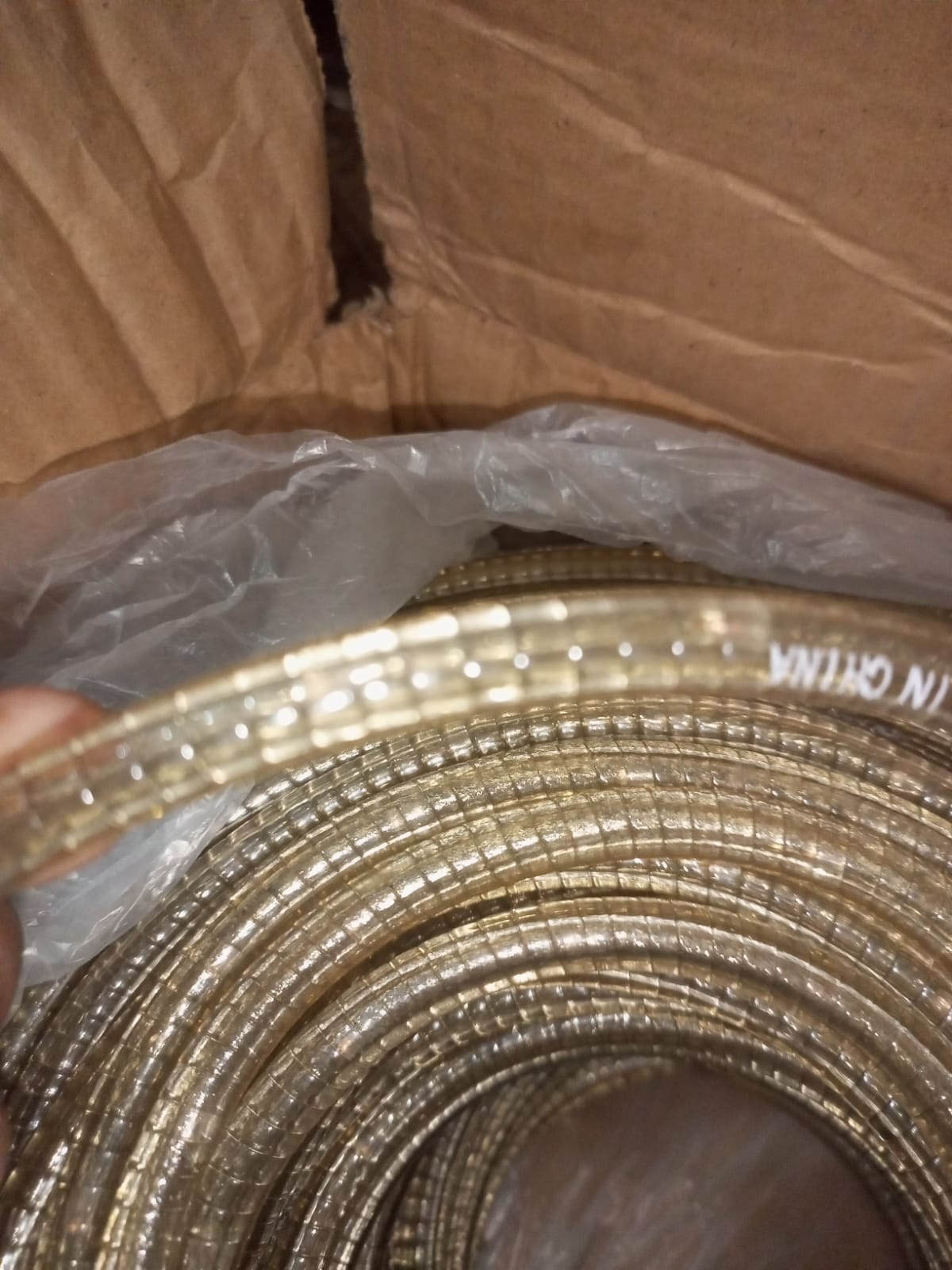 270-foot ceiling rope light, 220V, golden color
