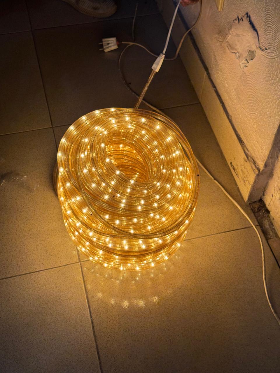 270-foot ceiling rope light, 220V, golden color
