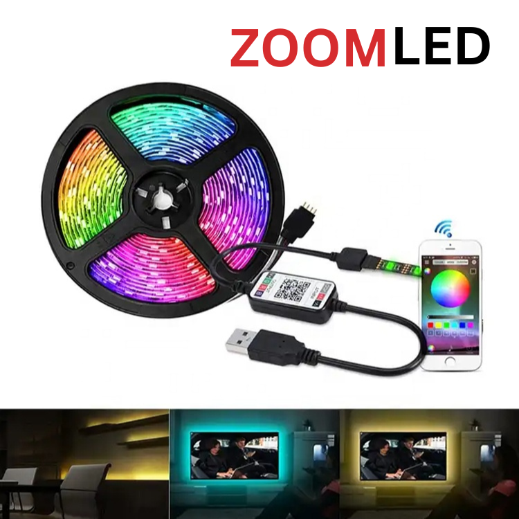 Smart RGB Lighting Strip with Remote and App Control