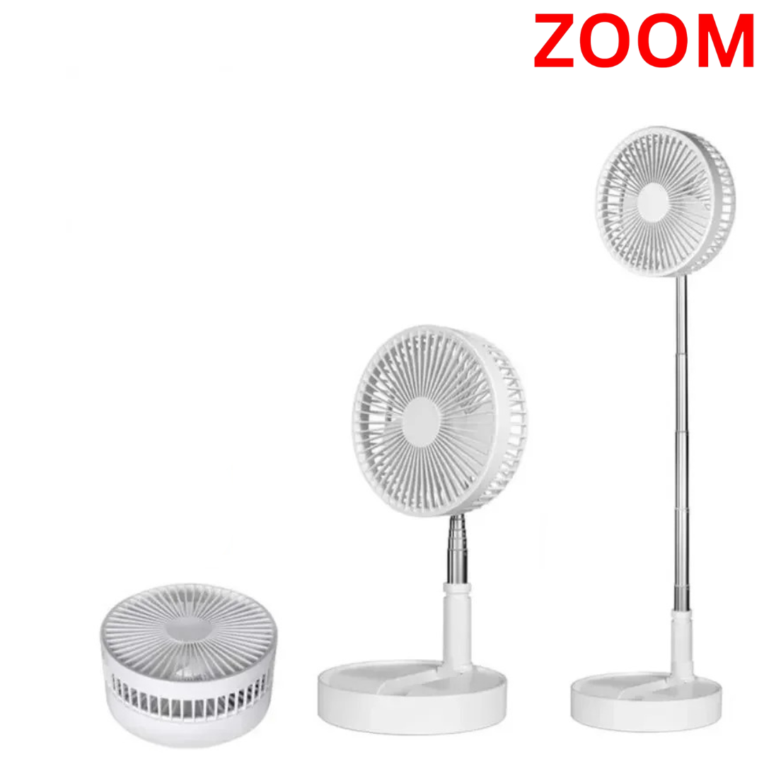 7200mAh USB Rechargeable Foldable Fan - Quiet Floor Fan for Outdoor and Home Use, Wireless Fan with 3 Speeds for Camping and Portability