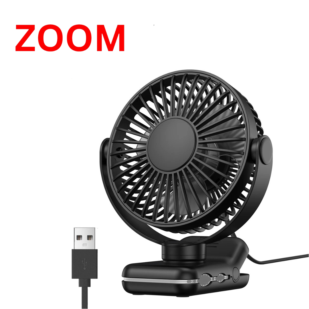 Rechargeable Mini Portable Clip on Fan,3 Speeds Quiet Wind 720° Rotate Personal Electric Fan,Standing Fans for Room Home