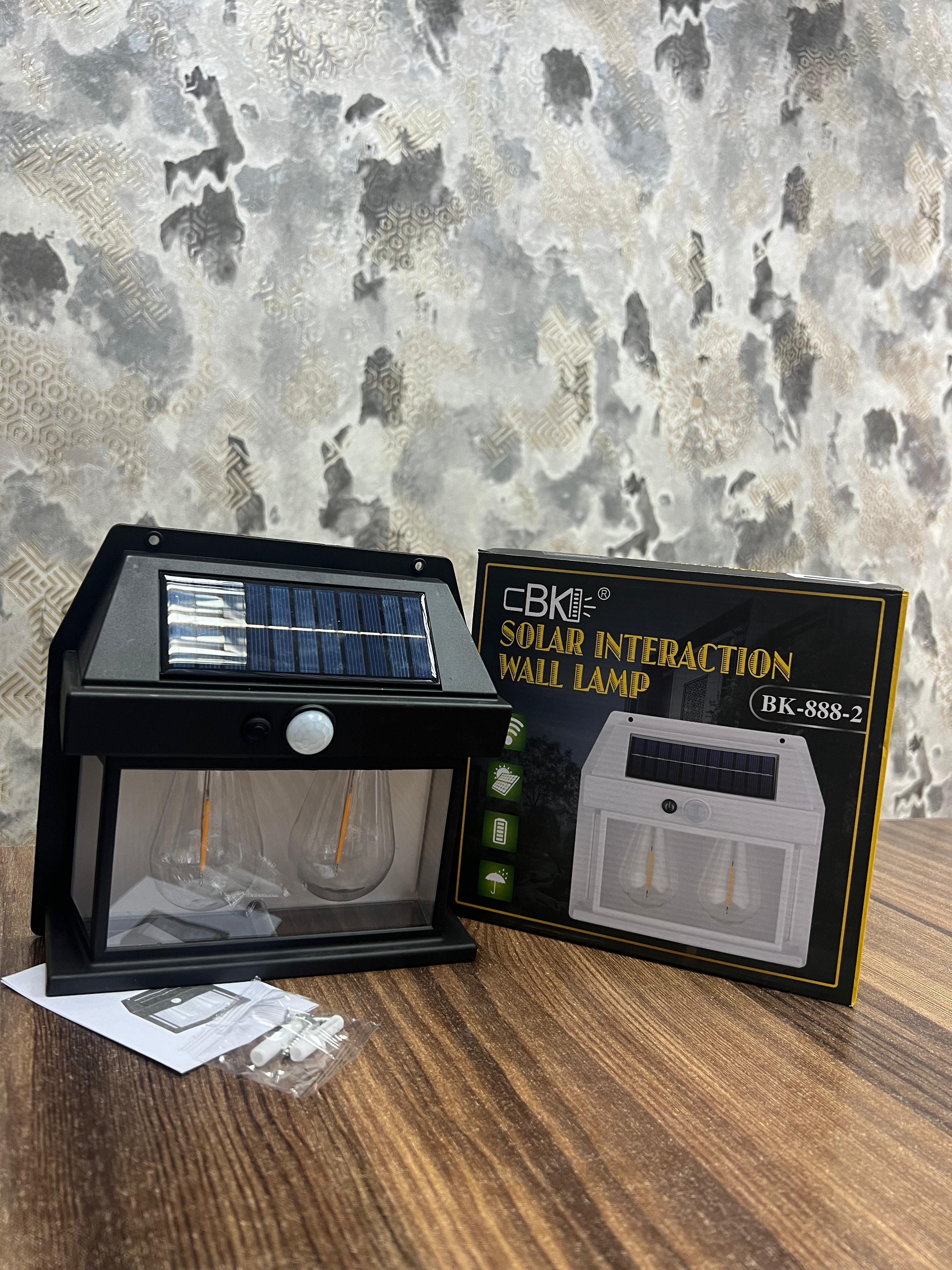 Solar Intelligent Induction Outdoor Wall Lamp with DUAL Tungsten Filament