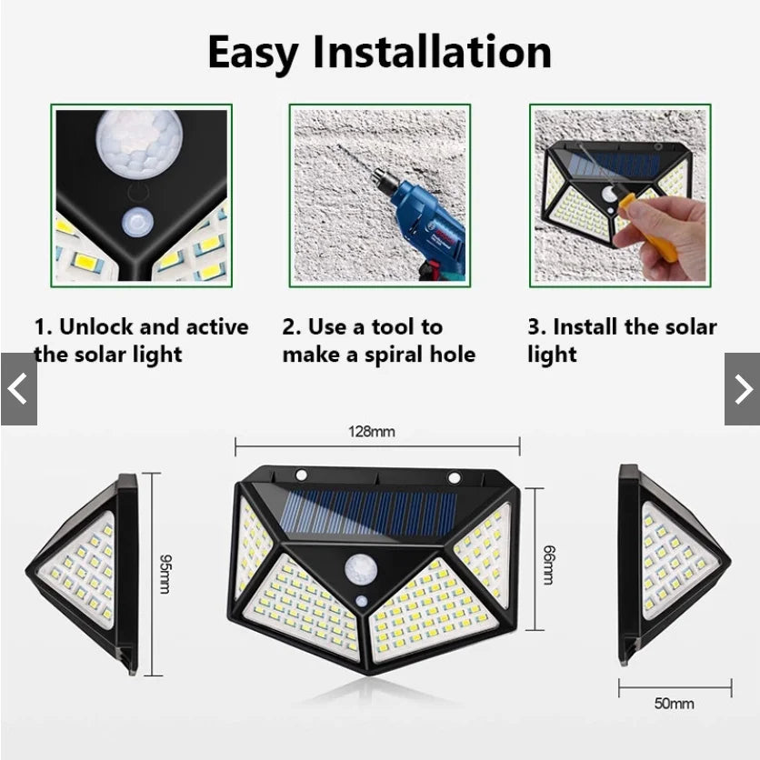 LED Solar Light Motion Sensor Waterproof Sunlight Garden Decoration Street Lights Solar Powered Lantern Wall Lamp