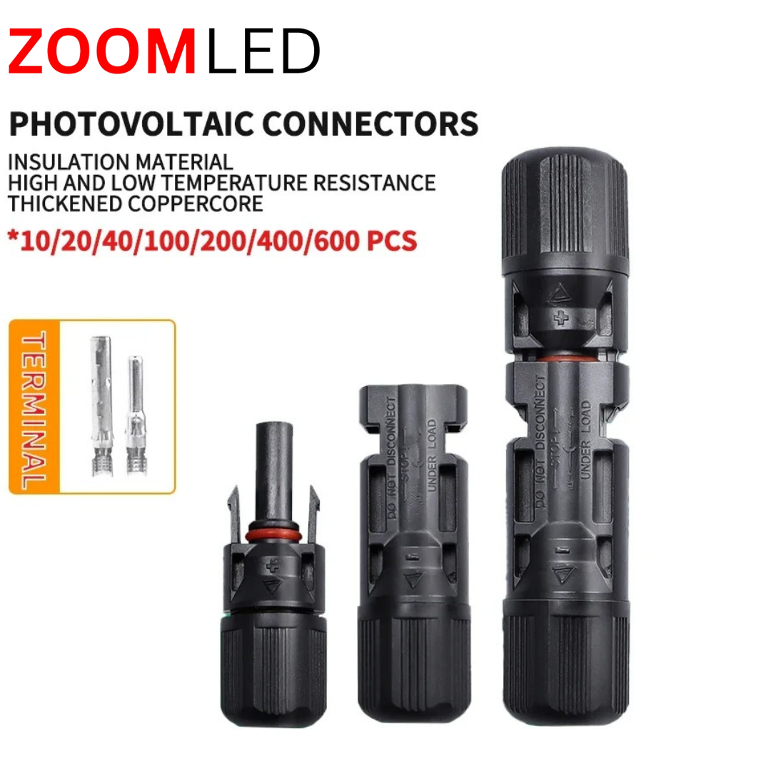 Solar Panels Connectors Kit, PV Plug 1000V DC 30A, for Photovoltaic MC
