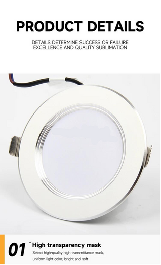 Pack of 4 12w Aluminium body SMD Downlight