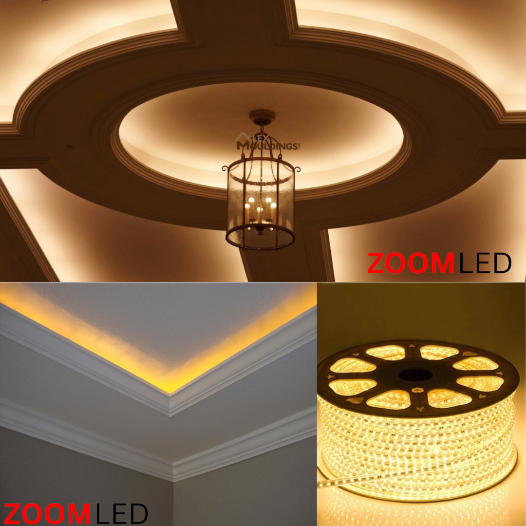 270-foot ceiling rope light, 220V, golden color