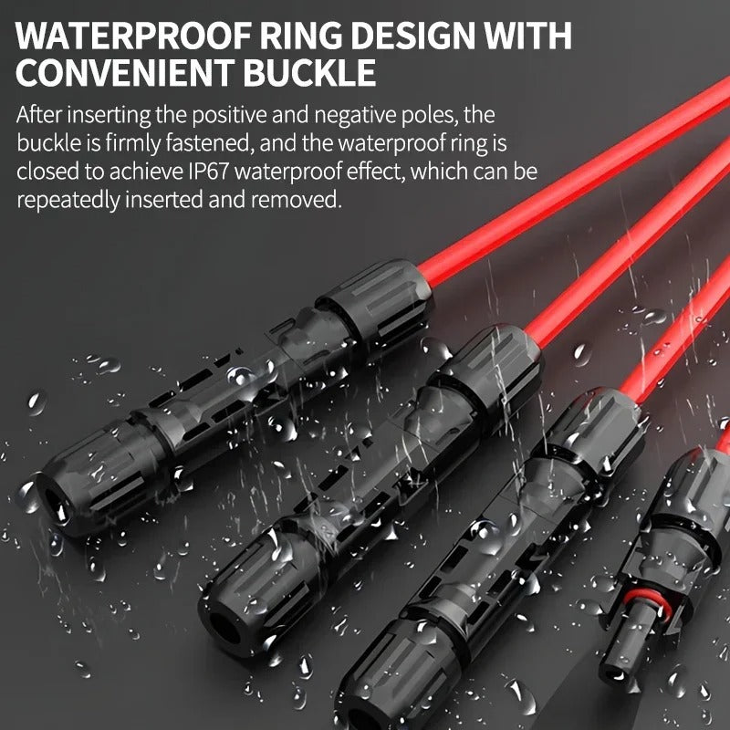 Solar Panels Connectors Kit, PV Plug 1000V DC 30A, for Photovoltaic MC Cable 2.5/4/6mm²