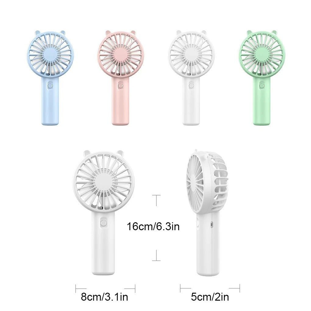 Rechargeable Handheld Fan - Compact USB Rechargeable Cooling Fan