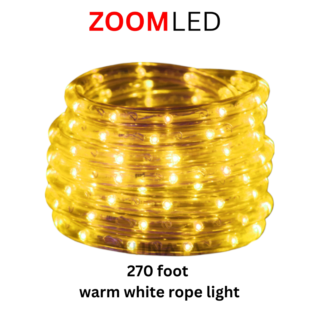 270-foot ceiling rope light, 220V, golden color