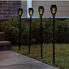 Outdoor Solar Torch Light With Flickering Flame Security Waterproof